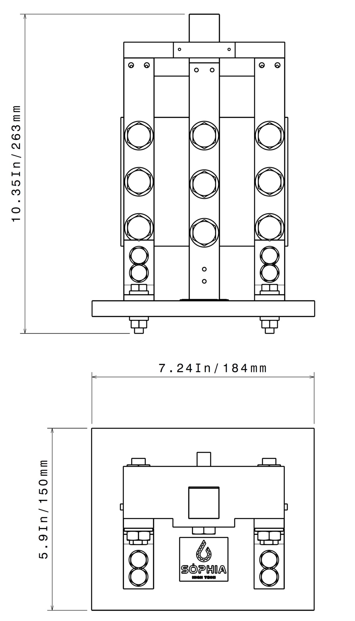 ASTM D 4255-B Testing Fixture - Drawing