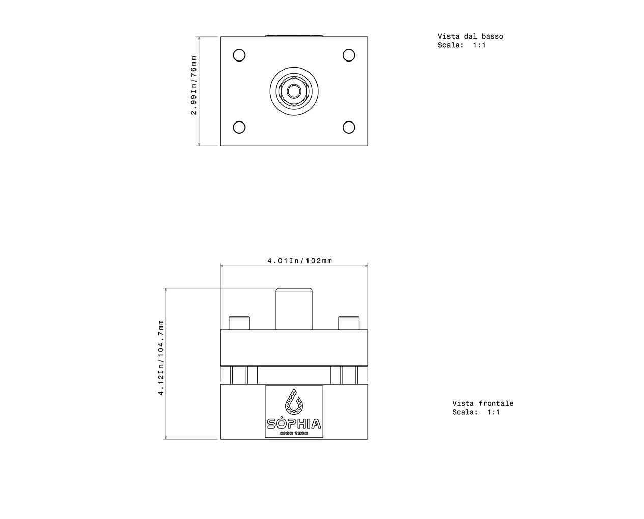 ASTM D 732 Drawing