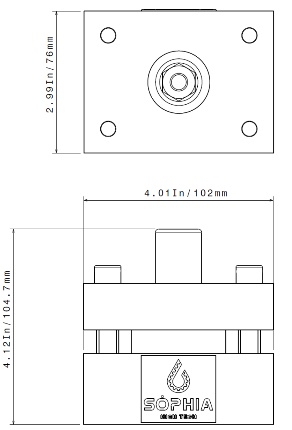 ASTM D 732 Testing Fixture - Drawing